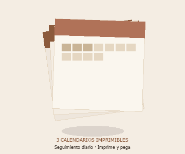 3 calendarios imprimibles — seguimiento diario